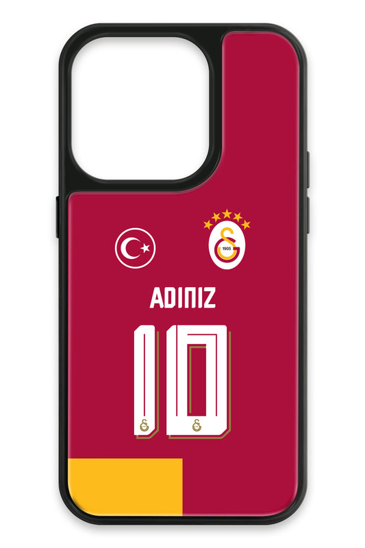 Galatasaray Kişiye Özel Parçalı Forma iPhone 15 Pro Cam Telefon Kılıfı