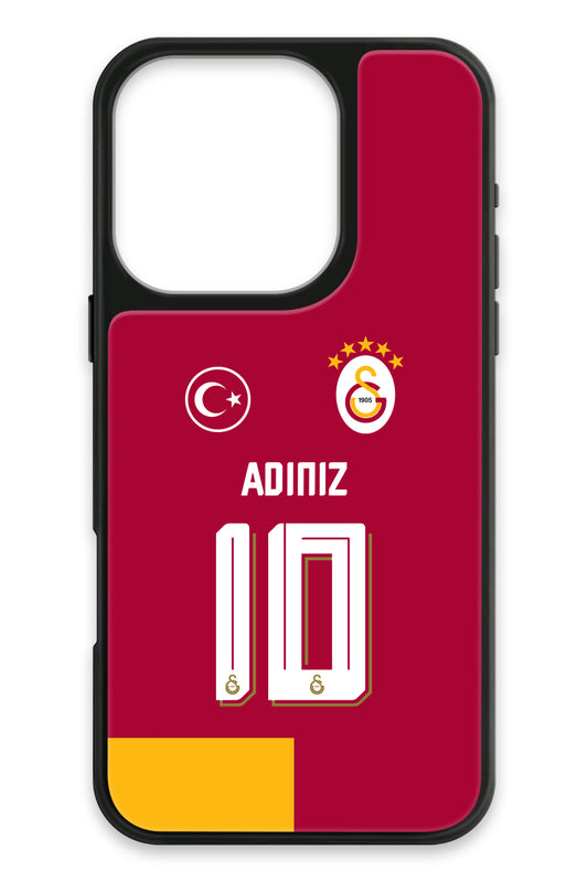 Galatasaray Kişiye Özel Parçalı Forma iPhone 16 Pro Cam Telefon Kılıfı