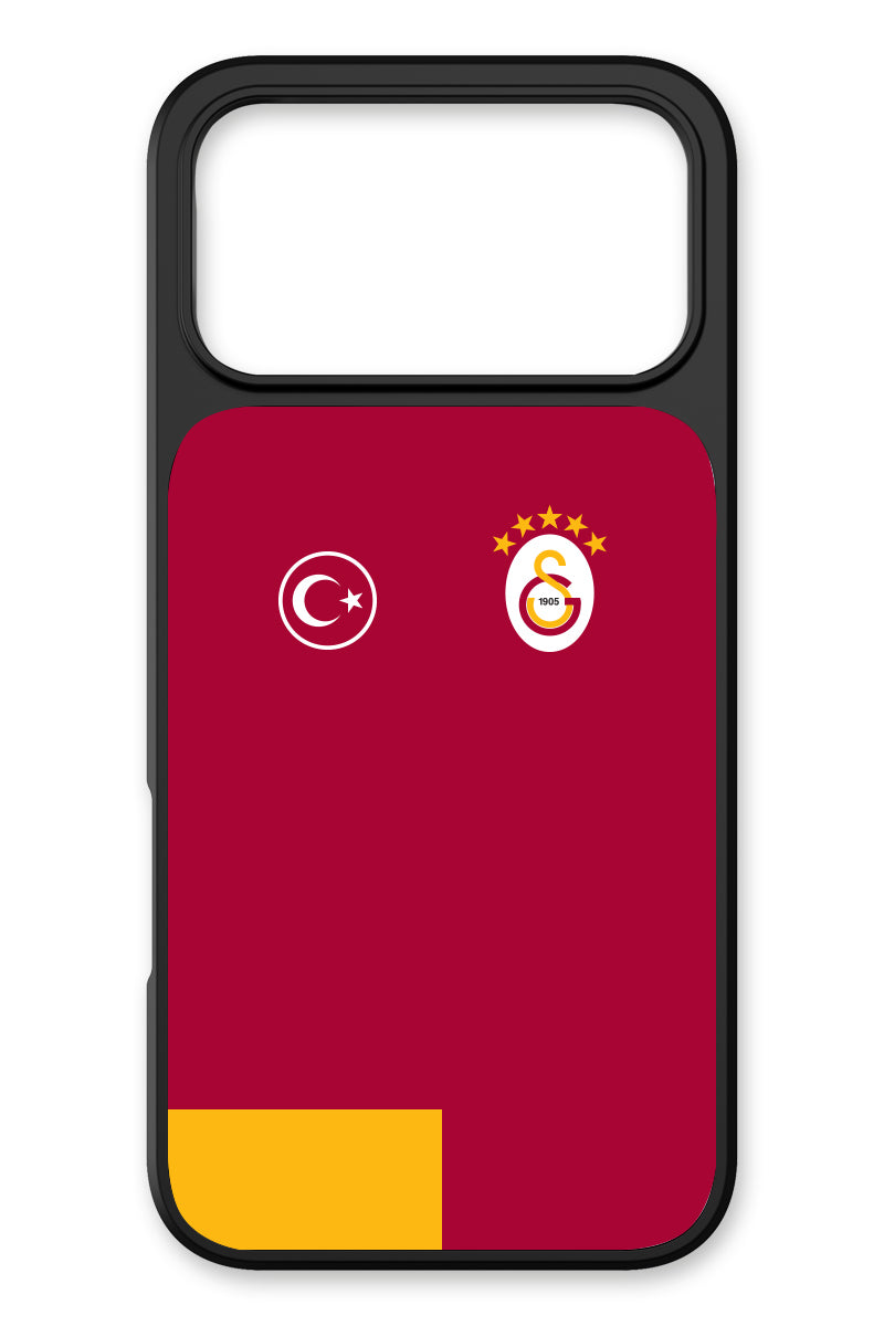 Galatasaray Kişiye Özel Parçalı Forma iPhone 18 Pro Cam Kılıf