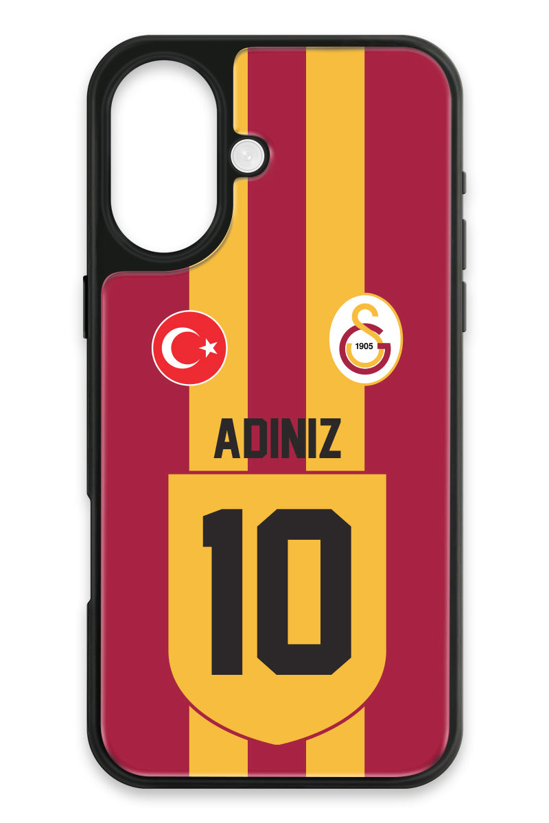 Galatasaray Kişiye Özel Retro 1999-2000 Forma iPhone 16 Cam Telefon Kılıfı