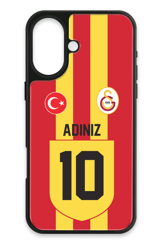 Galatasaray Kişiye Özel Retro 1999-2000 Forma iPhone 16 Cam Telefon Kılıfı