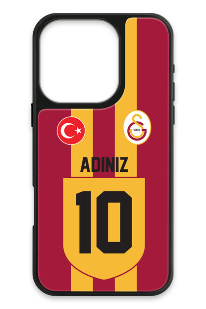 Galatasaray Kişiye Özel Retro 1999-2000 Forma iPhone 16 Pro Cam Telefon Kılıfı