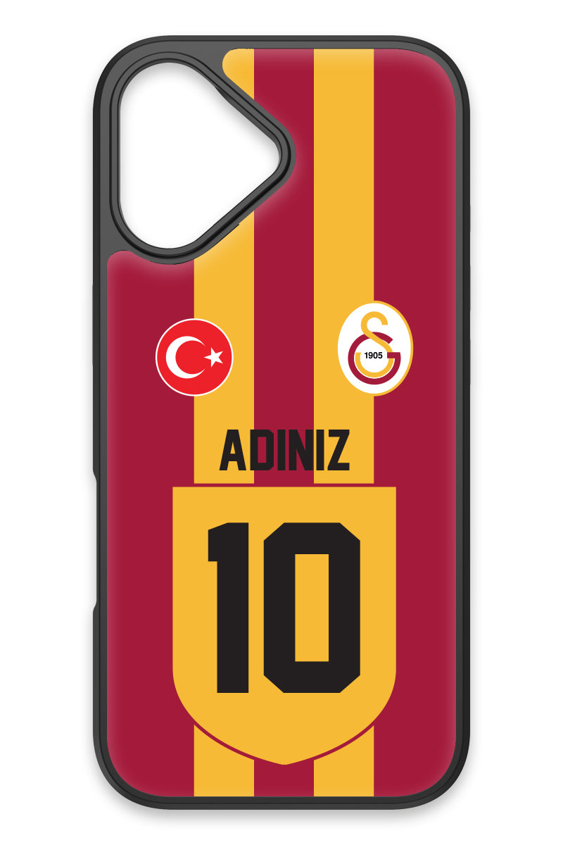 Galatasaray Kişiye Özel Retro 1999-2000 Forma iPhone 17 Cam Telefon Kılıfı