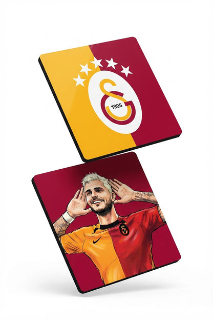 Galatasaray Mauro Icardi Ahşap Bardak Altlığı