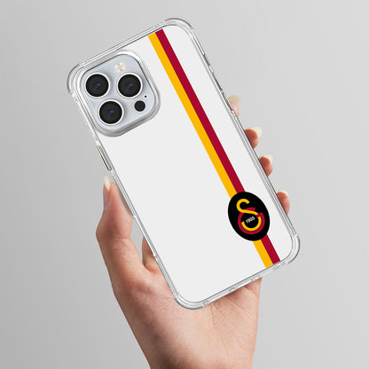 Galatasaray Parçalı Detay Siyah Arma Şeffaf Telefon Kılıfı