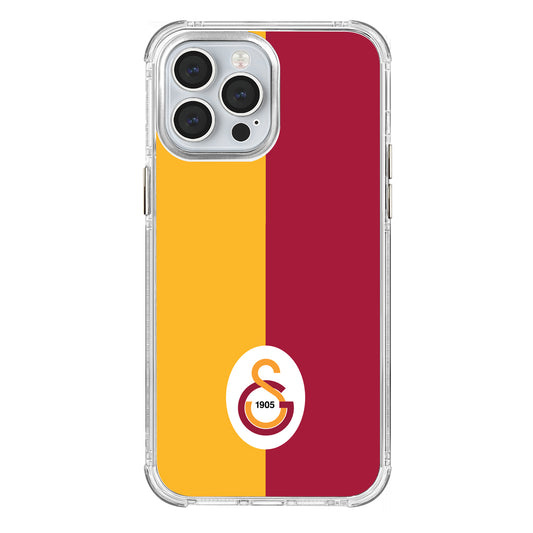 Galatasaray Parçalı Logo Şeffaf iPhone 13 Pro Max Telefon Kılıfı