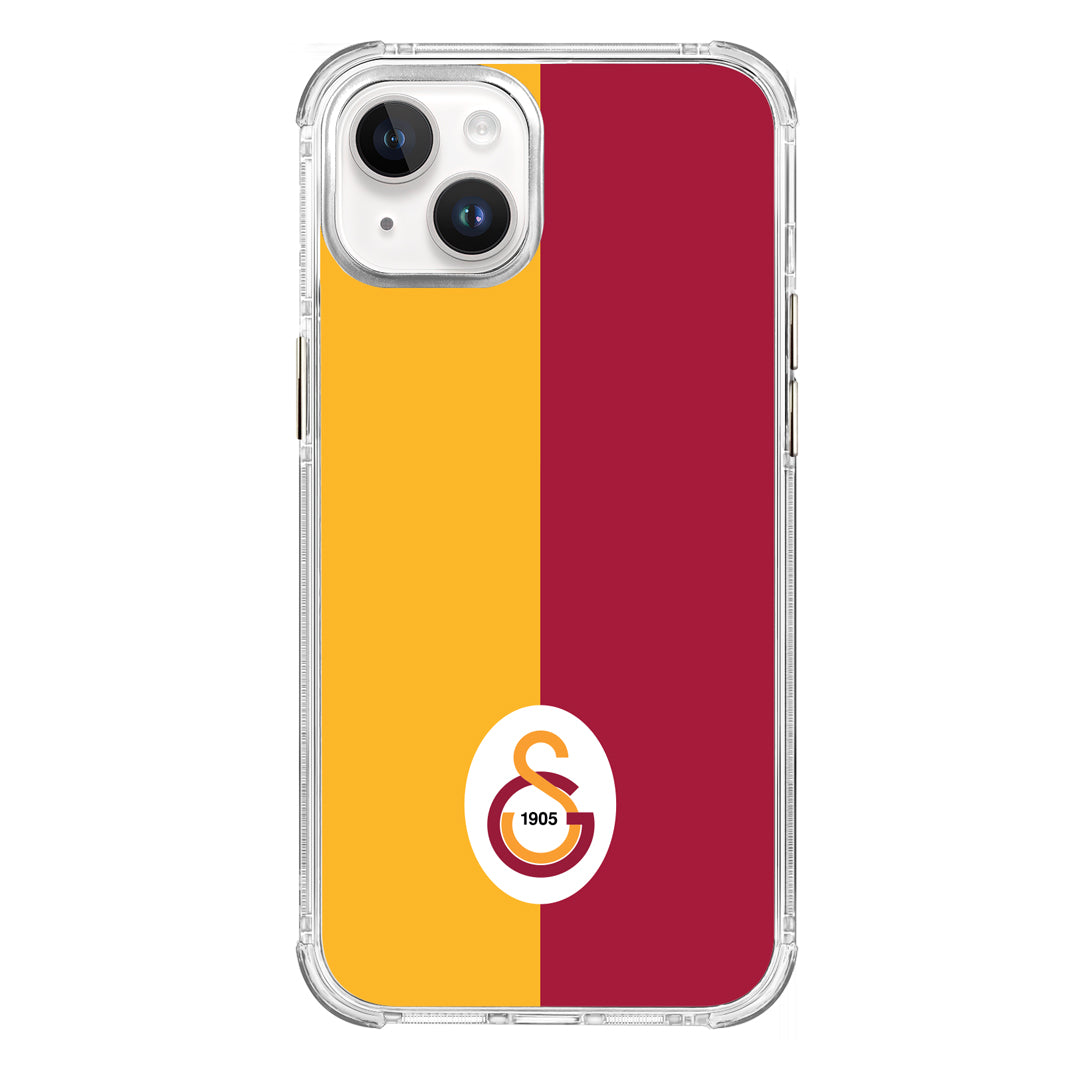 Galatasaray Parçalı Logo Şeffaf iPhone 13 Telefon Kılıfı