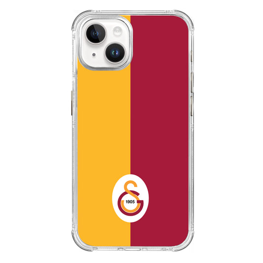 Galatasaray Parçalı Logo Şeffaf iPhone 15 Pro Telefon Kılıfı