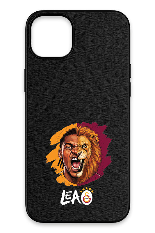Galatasaray Rafael Leão Aslan iPhone 14 Deri Magsafe Telefon Kılıfı