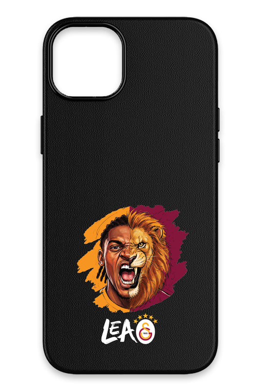 Galatasaray Rafael Leão Aslan iPhone 15 Deri Magsafe Telefon Kılıfı