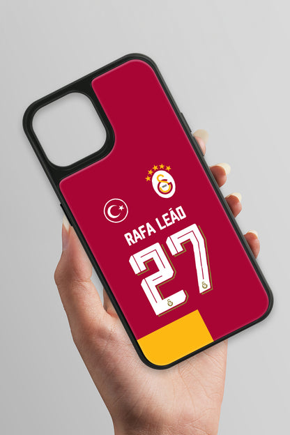 Galatasaray iPhone 14 Cam Telefon Kılıfı 5 Yıldızlı Arma