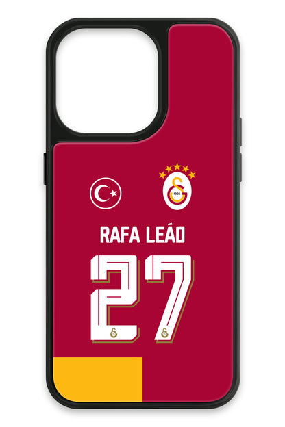 Galatasaray Rafael Leão Parçalı Forma iPhone 14 Pro Cam Telefon Kılıfı