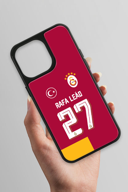 Galatasaray iPhone 14 Pro Max Cam Telefon Kılıfı 5 Yıldızlı Arma
