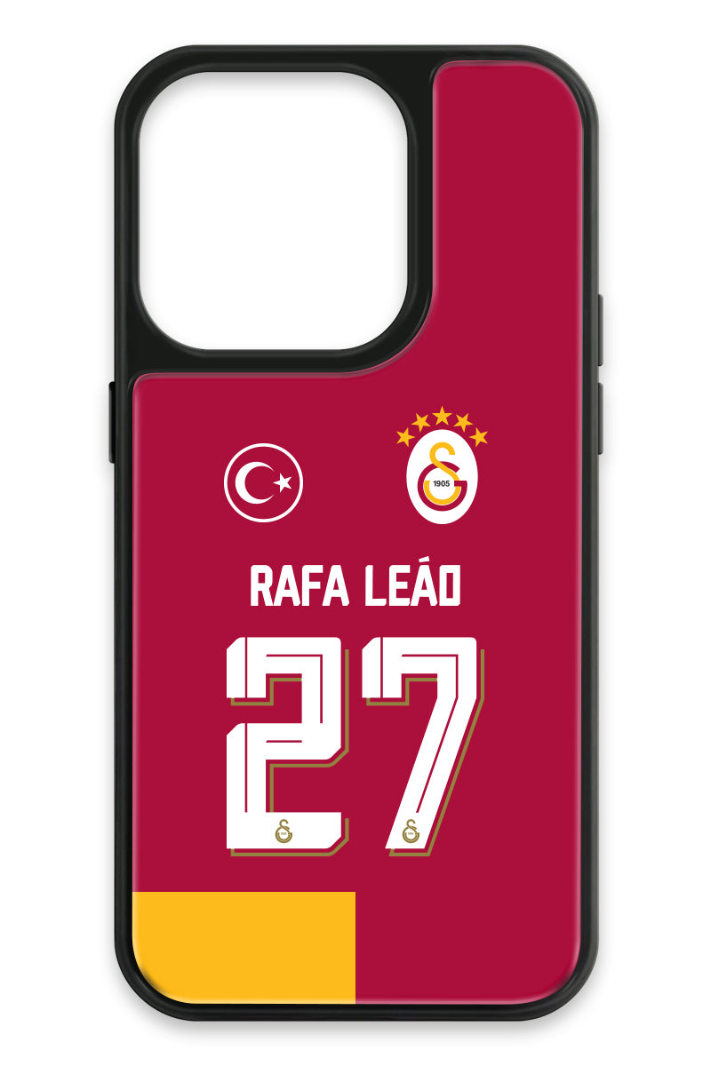 Galatasaray Rafael Leão Parçalı Forma iPhone 15 Pro Cam Telefon Kılıfı