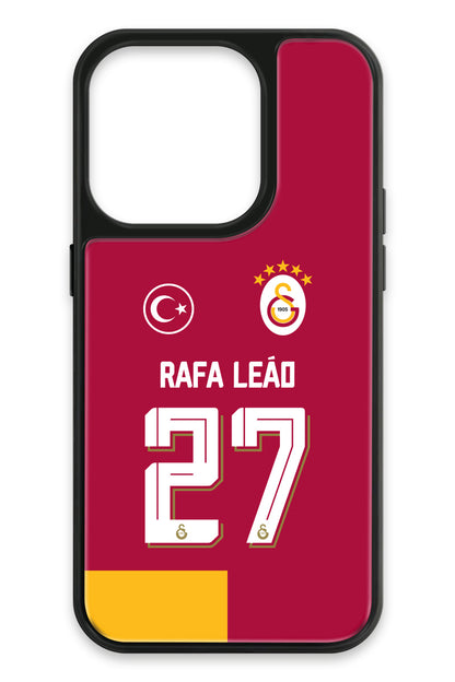 Galatasaray Rafael Leão Parçalı Forma iPhone 15 Pro Cam Telefon Kılıfı