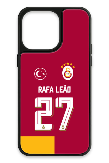 Galatasaray Rafael Leão Parçalı Forma iPhone 15 Pro Max Cam Telefon Kılıfı