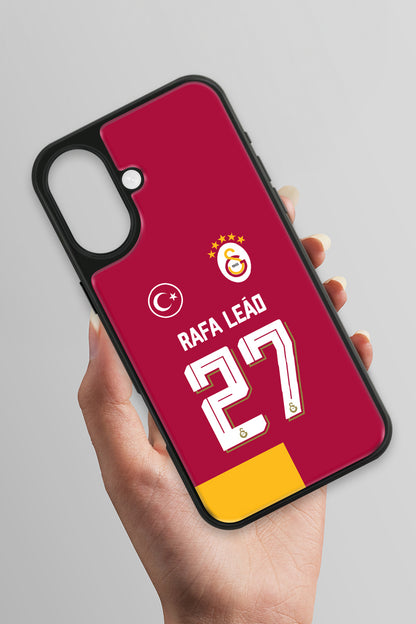 Galatasaray iPhone 16 Cam Telefon Kılıfı 5 Yıldızlı Arma
