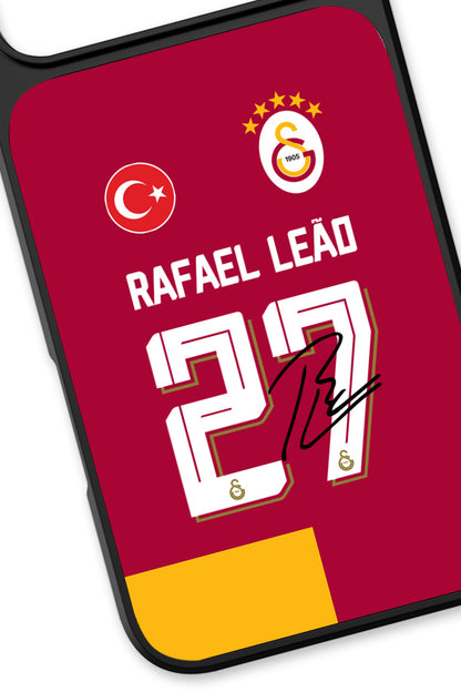 Galatasaray Rafael Leão İmzalı iPhone 18 Pro Max Cam Kılıf