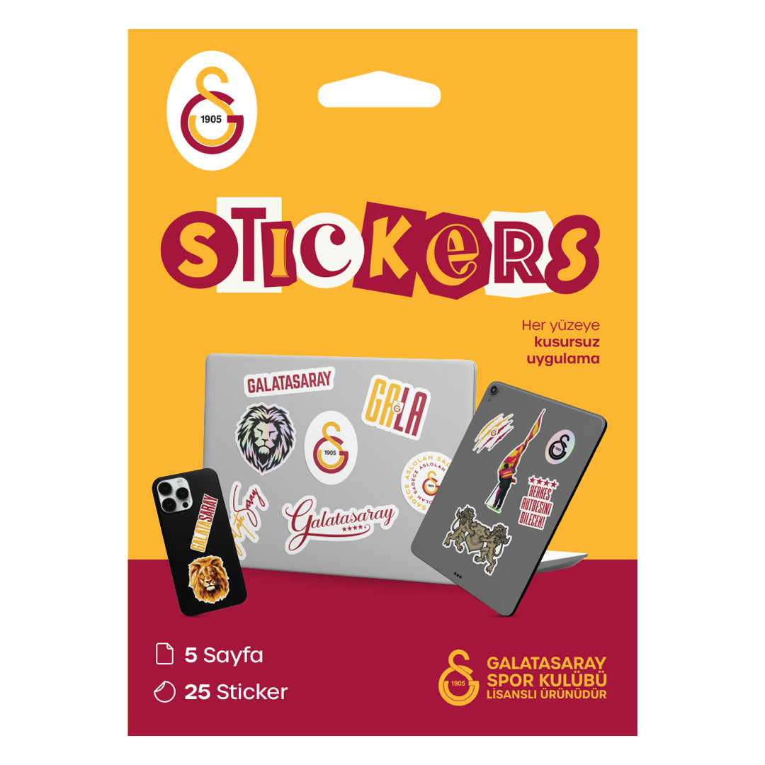 Galatasaray Sarı Sticker Paketi