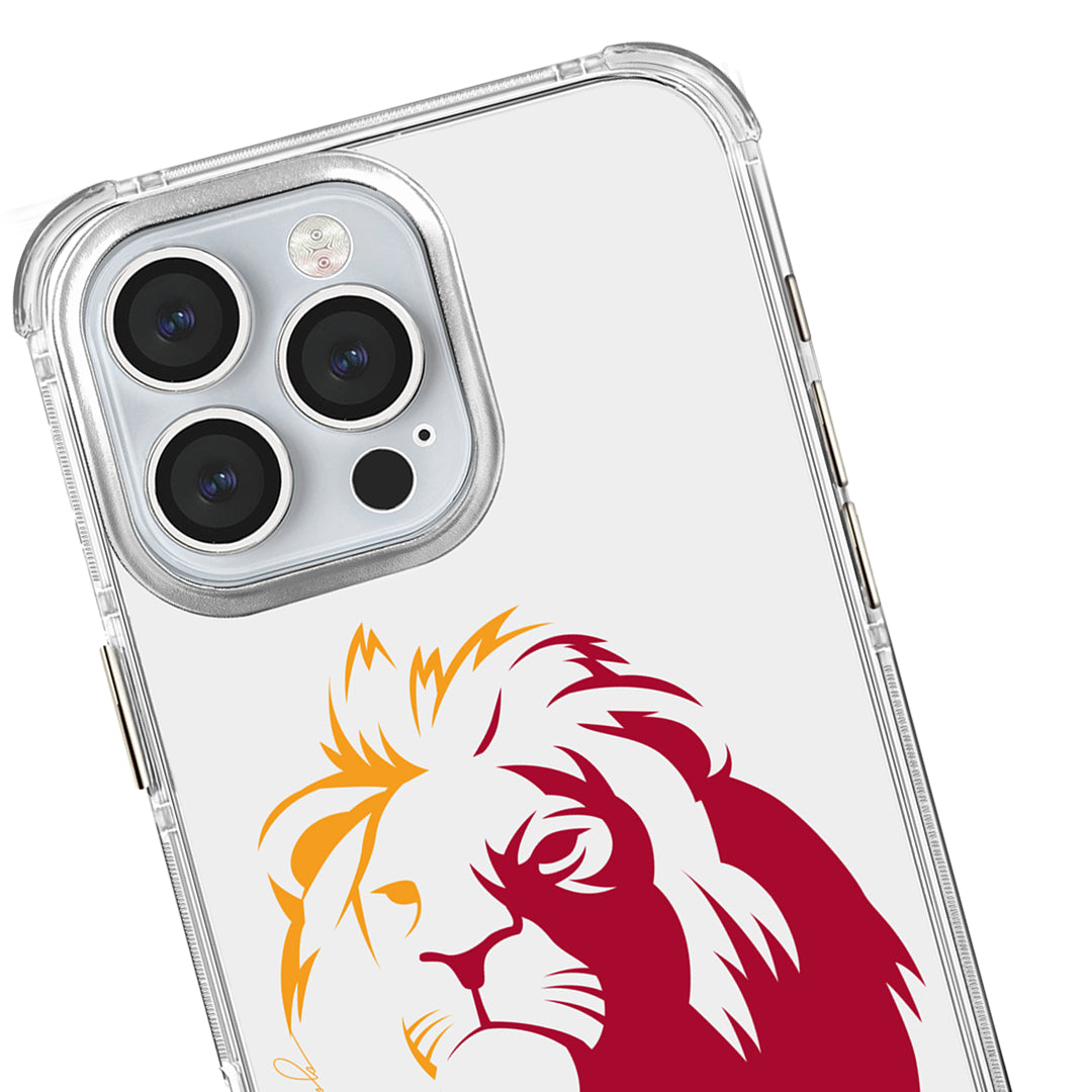 Galatasaray Sarıyla Kırmızı Aslan Şeffaf Telefon Kılıfı