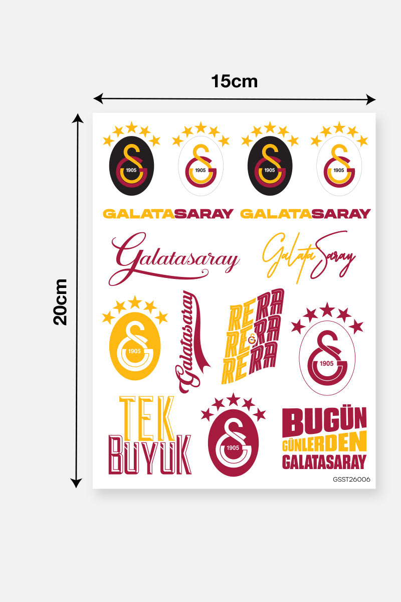 Galatasaray Sticker Seti 5 Yıldız - Lisanslı Orijinal