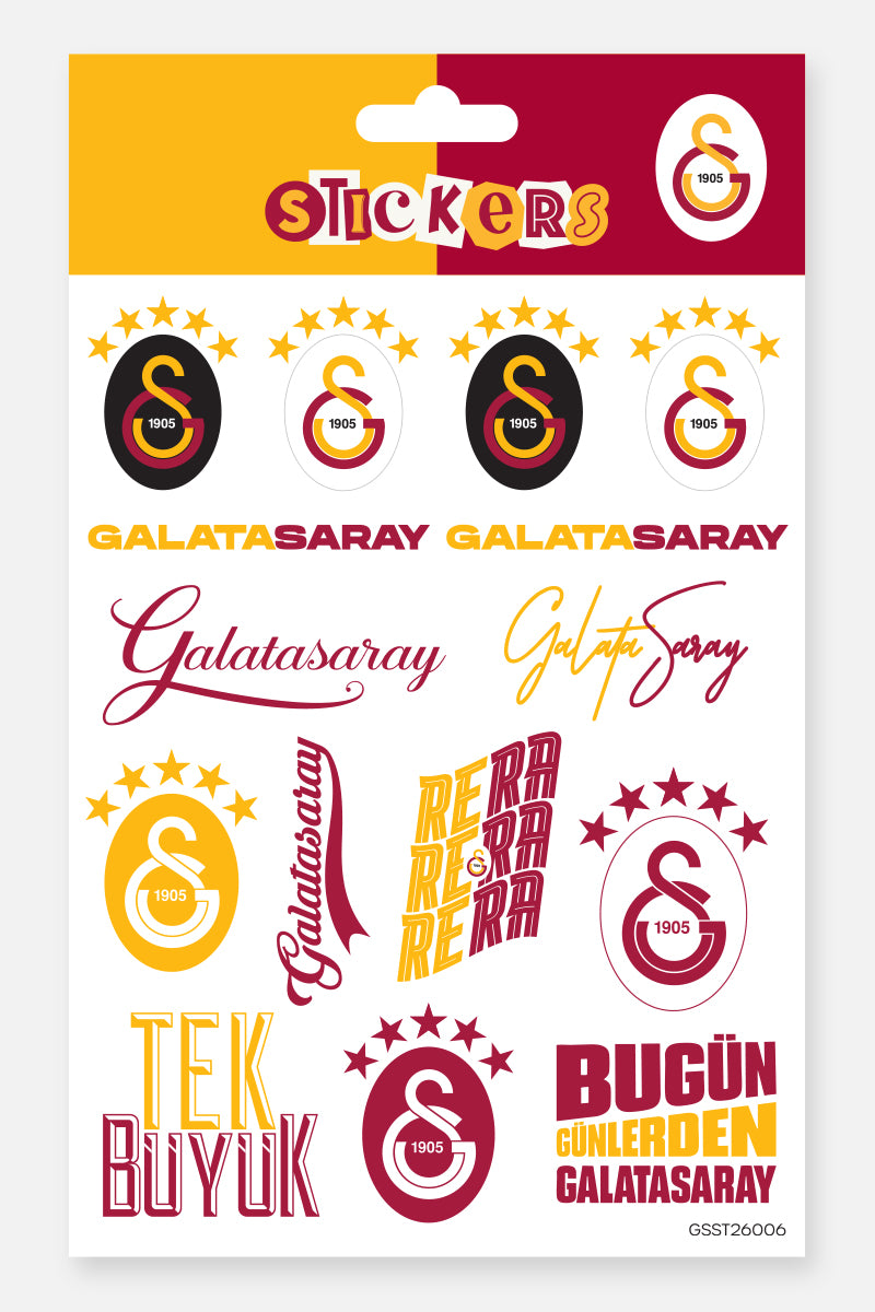 Galatasaray Sticker Seti 5 Yıldız - Lisanslı Orijinal