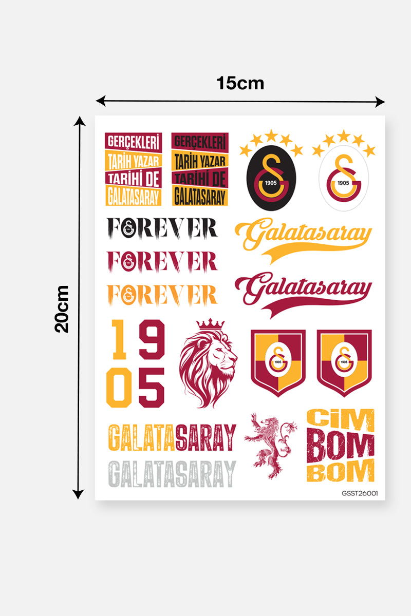 Galatasaray Sticker Seti Gerçekleri Tarih Yazar - Lisanslı Orijinal