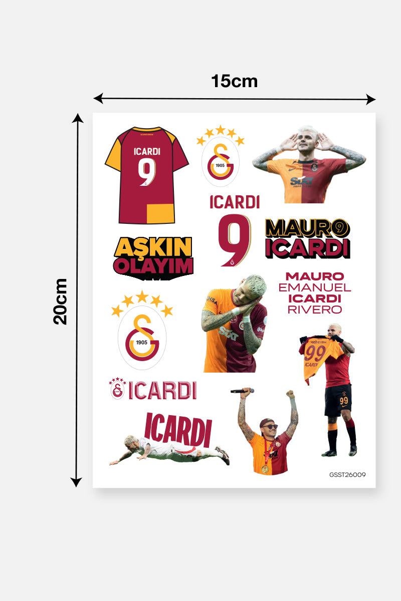 Galatasaray Sticker Seti Mauro Icardi Aşkın Olayım - Lisanslı Orijinal