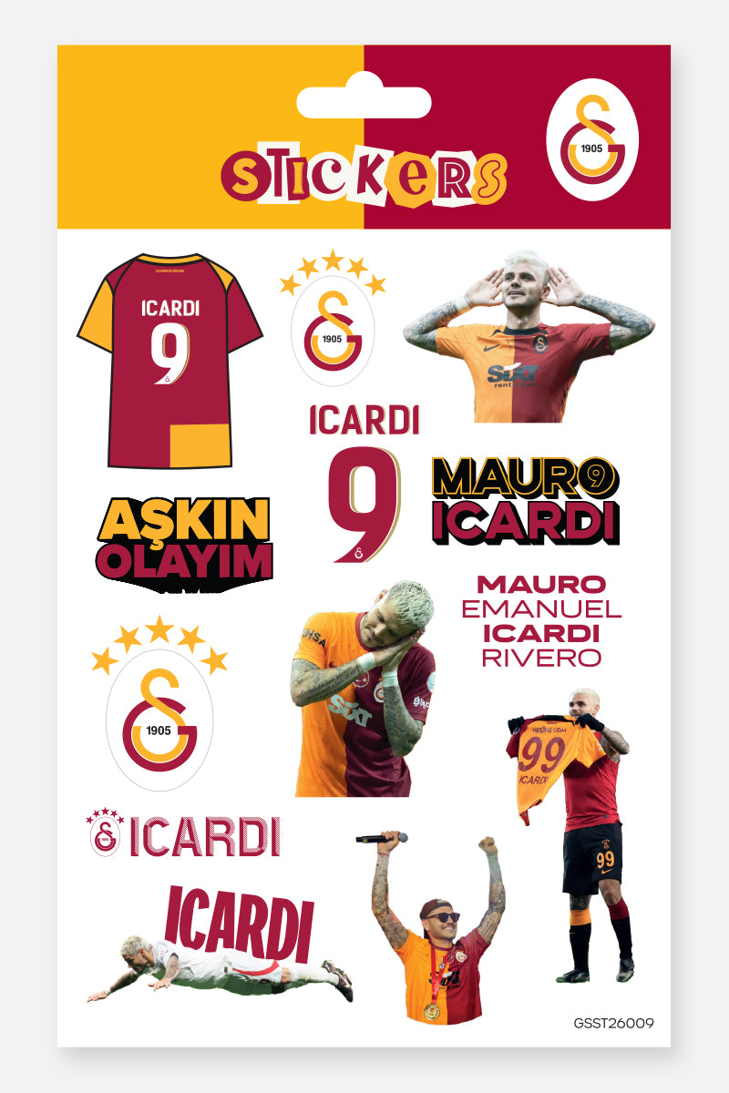 Galatasaray Sticker Seti Mauro Icardi Aşkın Olayım - Lisanslı Orijinal
