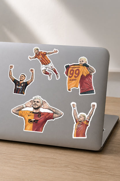 Galatasaray Sticker Seti Mauro Icardi Gol - Lisanslı Orijinal