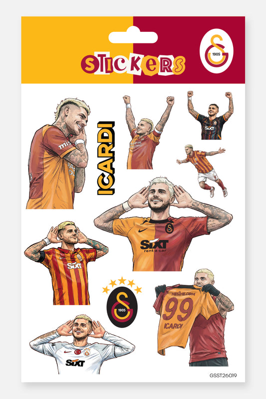 Galatasaray Sticker Seti Mauro Icardi Gol - Lisanslı Orijinal