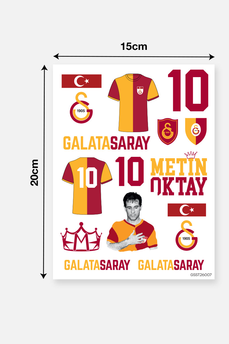 Galatasaray Sticker Seti Metin Oktay - Lisanslı Orijinal