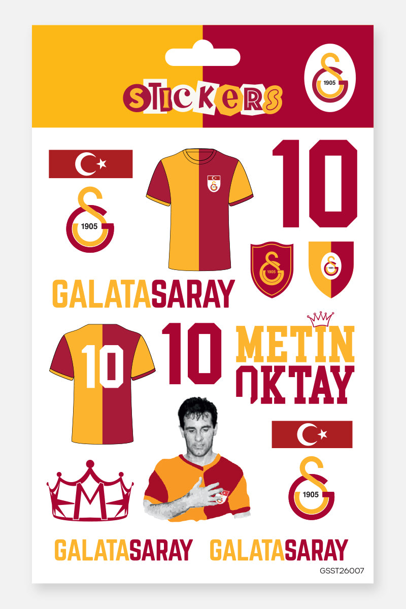 Galatasaray Sticker Seti Metin Oktay - Lisanslı Orijinal