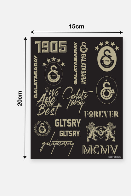 Galatasaray Sticker Seti Siyah Asil - Lisanslı Orijinal