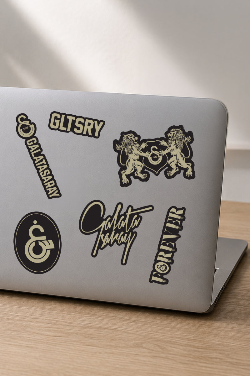 Galatasaray Sticker Seti Siyah Asil - Lisanslı Orijinal