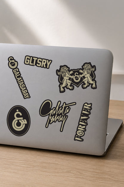 Galatasaray Sticker Seti Siyah Asil - Lisanslı Orijinal