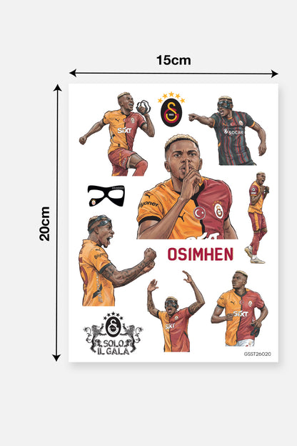 Galatasaray Sticker Seti Victor Osimhen Gol - Lisanslı Orijinal
