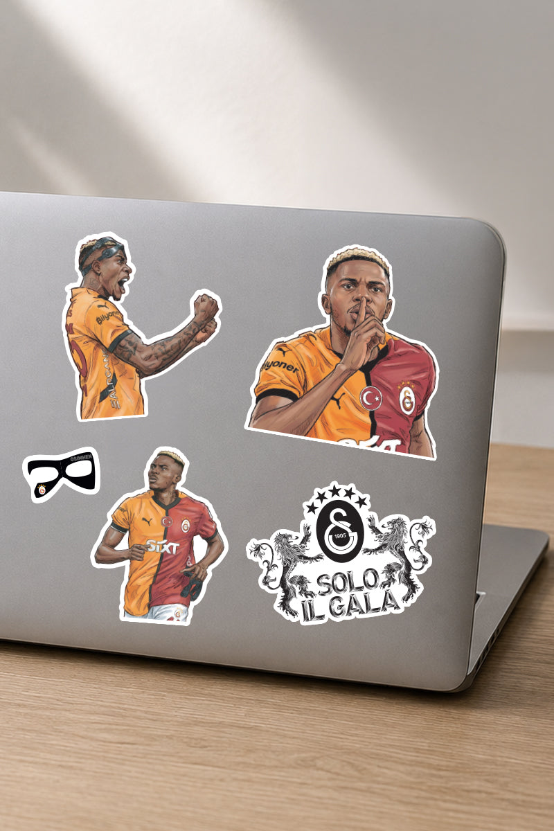 Galatasaray Sticker Seti Victor Osimhen Gol - Lisanslı Orijinal