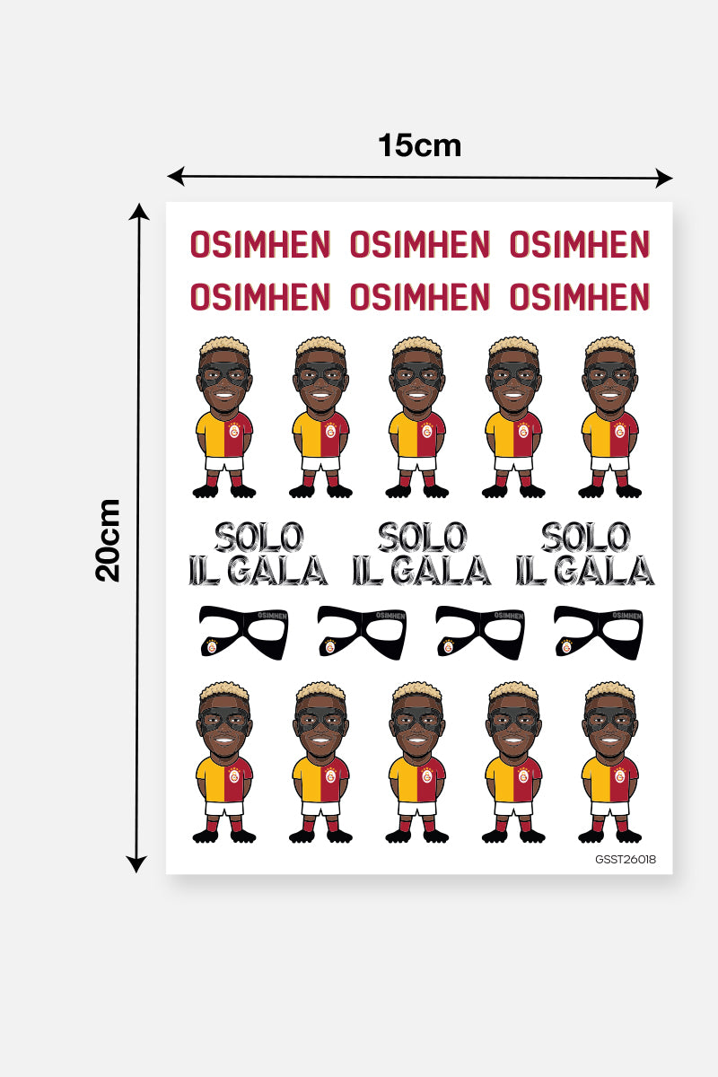 Galatasaray Sticker Seti Victor Osimhen Solo Il Gala - Lisanslı Orijinal
