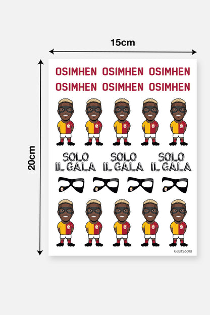 Galatasaray Sticker Seti Victor Osimhen Solo Il Gala - Lisanslı Orijinal