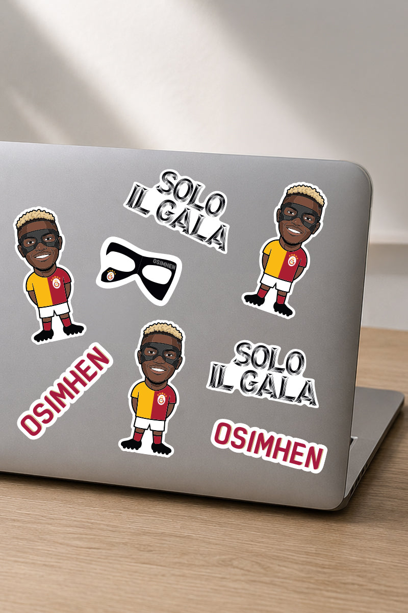 Galatasaray Sticker Seti Victor Osimhen Solo Il Gala - Lisanslı Orijinal
