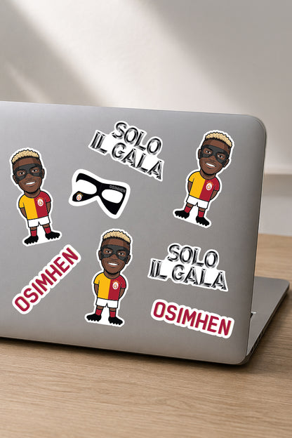 Galatasaray Sticker Seti Victor Osimhen Solo Il Gala - Lisanslı Orijinal