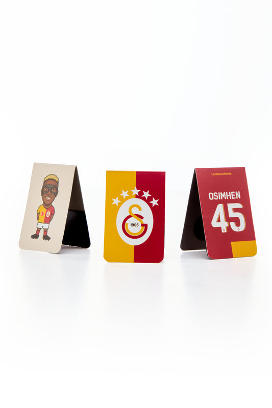 Galatasaray Victor Osimhen 3'lü Mıknatıslı Kitap Ayracı Seti
