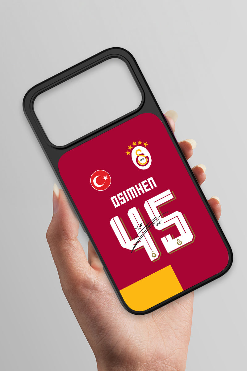 Galatasaray Victor Osimhen Parçalı Forma İmzalı Cam Telefon Kılıfı