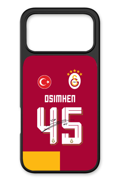 Galatasaray Victor Osimhen Parçalı Forma İmzalı Cam Telefon Kılıfı