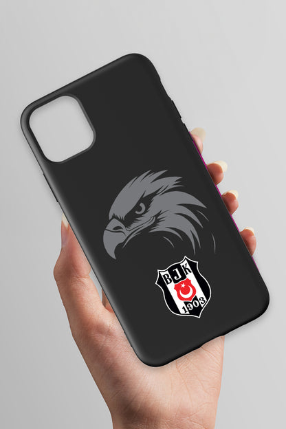 Beşiktaş Kartal Arma Siyah Silikon Telefon Kılıfı