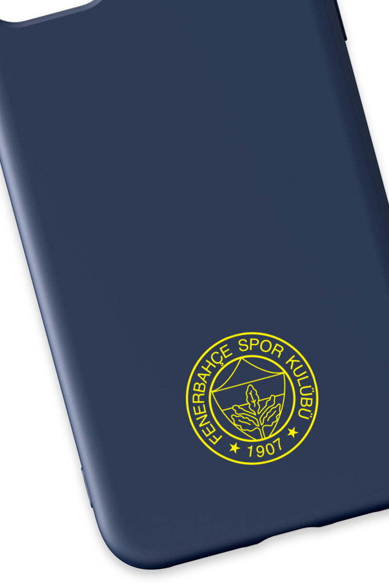 Fenerbahçe Sarı Arma Lacivert Silikon Telefon Kılıfı