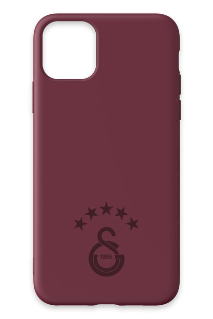 Galatasaray 5 Yıldız Bordo Silikon Telefon Kılıfı