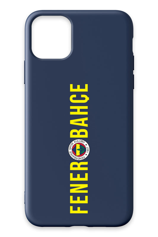 Fenerbahçe Dikey Yazı Lacivert Silikon Telefon Kılıfı