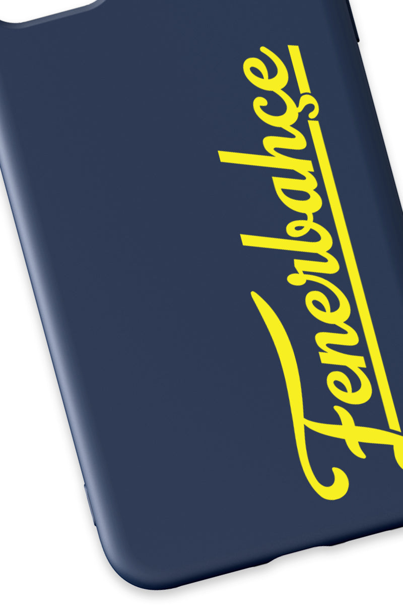Fenerbahçe El Yazı Lacivert Silikon Telefon Kılıfı